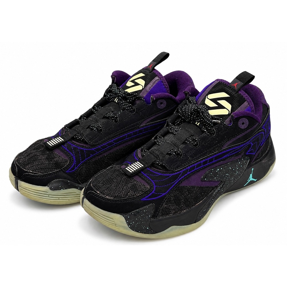 Nike Jordan Luka 2 Space Hunter Kids 6Y Black Purple Basketball Shoes DZ3498-001